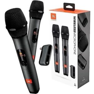 JBL Wireless Two Microphone System with Dual-Channel Receiver, Black