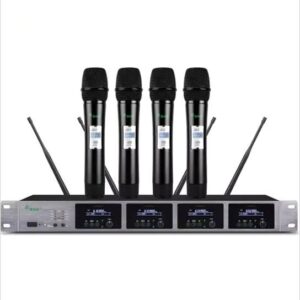 BNK ES400 UHF Digital 4-Channel Wireless Microphone System.